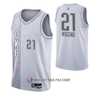 Maillot Oklahoma City Thunder Aaron Wiggins NO 21 Ville 2021-22 Blanc