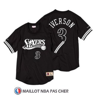 Maillot Manche courte Bulls Allen Iverson 3 Noir