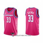 Maillot Washington Wizards Kyle Kuzma NO 33 Ville 2022-23 Rosa