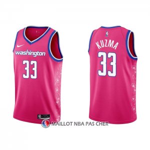 Maillot Washington Wizards Kyle Kuzma NO 33 Ville 2022-23 Rosa