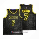 Maillot Los Angeles Lakers Carmelo Anthony NO 7 Black Mamba Noir