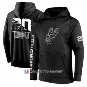 Veste a Capuche San Antonio Spurs Manu Ginobili Noir