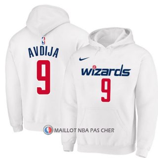 Veste a Capuche Washington Wizards Deni Avdija Blanc