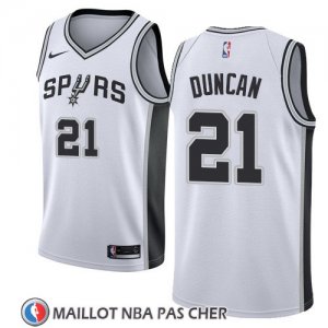 Maillot Spurs Tim Duncan 21 Association 2017-18 Blanc