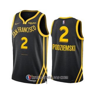 Maillot Golden State Warriors Brandin Podziemski NO 2 Ville 2023-24 Noir