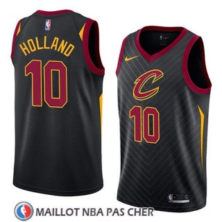 Maillot Cleveland Cavaliers John Holland No 10 Statement 2018 Noir