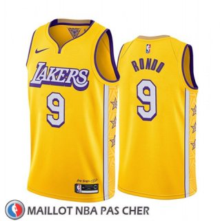 Maillot Los Angeles Lakers Rajon Rondo Ville Edition Jaune