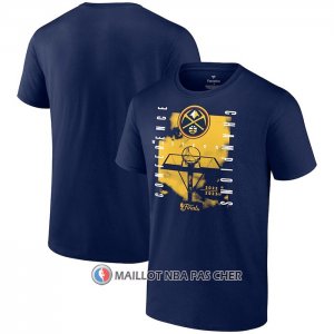 Maillot Manche Courte Denver Nuggets 2023 Western Conference Champions Free Throw Courtside Bleu