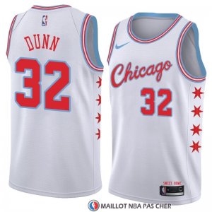 Maillot Chicago Bulls Kris Dunn Ville 2018 Blanc