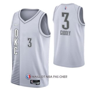 Maillot Oklahoma City Thunder Josh Giddey NO 3 Ville 2021-22 Blanc