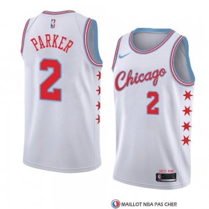 Maillot Chicago Bulls Jabari Parker Ville 2018 Blanc