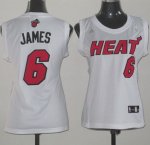 Maillot Femme de James Miami Heat #6 Blanc