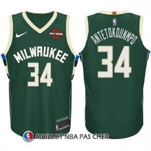 Maillot Milwaukee Bucks Giannis Antetokounmpo 34 2017-18 Vert