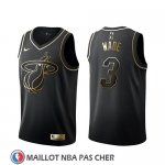 Maillot Golden Edition Miami Heat Dwyane Wade Noir