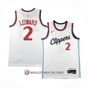 Maillot Los Angeles Clippers Kawhi Leonard NO 2 Association 2024-25 Blanc