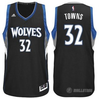 Maillot Minnesota Timberwolves Towns #32 Noir