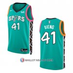 Maillot San Antonio Spurs Gorgui Dieng NO 41 Ville 2022-23 Vert