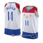 Maillot New Orleans Pelicans Brandon Ingram NO 14 Ville 2020-21 Blanc