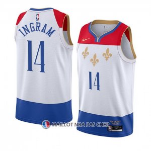 Maillot New Orleans Pelicans Brandon Ingram NO 14 Ville 2020-21 Blanc