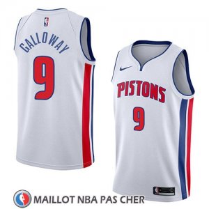 Maillot Detroit Pistons Langston Galloway No 9 Association 2018 Blanc