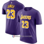 Maillot Manche Courte Los Angeles Lakers Lebron James Statement Volet
