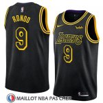Maillot Los Angeles Lakers Rajon Rondo No 9 Ciudad 2018 Noir