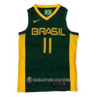 Maillot Bresil Anderson Varejao No 11 2019 FIBA Baketball World Cup Vert