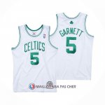 Maillot Boston Celtics Kevin Garnett NO 5 Mitchell & Ness 2007-08 Blanc