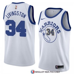 Maillot Golden State Warriors Shaun Livingston Hardwood 34 Classic 2017-18 Blanc