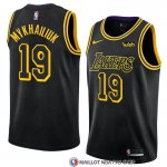 Maillot Los Angeles Lakers Sviatoslav Mykhailiuk Ville 2018 Noir