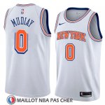 Maillot New York Knicks Emmanuel Mudiay No 0 Statement 2018 Blanc