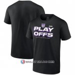 Maillot Manche Courte Sacramento Kings 2023 NBA Playoffs Noir