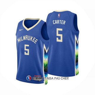 Maillot Milwaukee Bucks Jevon Carter NO 5 Ville 2022-23 Bleu