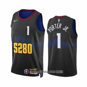 Maillot Denver Nuggets Michael Porter JR. NO 1 Ville 2023-24 Noir