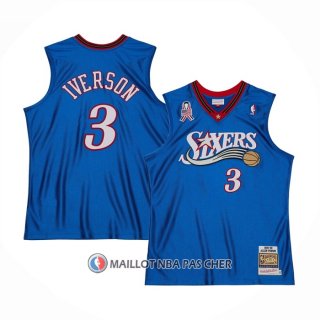 Maillot Philadelphia 76ers Allen Iverson Mitchell & Ness 2001-02 Bleu