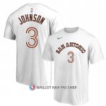 Maillot Manche Courte San Antonio Spurs Keldon Johnson Ville 2023-24 Blanc
