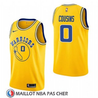 Maillot Golden State Warriors Demarcus Cousins Hardwood Classic 2018-19 Jaune