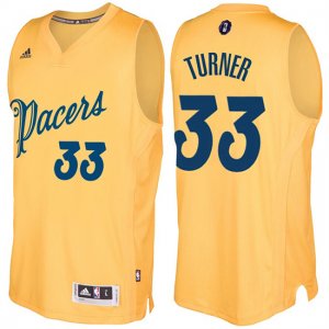 Maillot Navidad 2016 Myles Turner Pacers 33 Blond