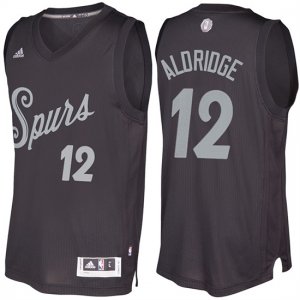 Maillot Navidad 2016 Lamarcus Aldridge Spurs 12 Noir
