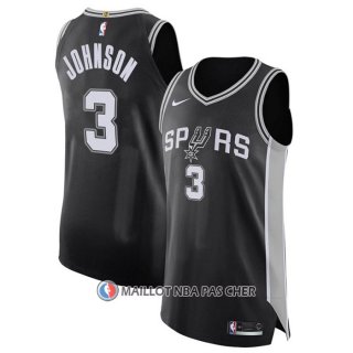 Maillot San Antonio Spurs Keldon Johnson NO 3 Icon Authentique Noir