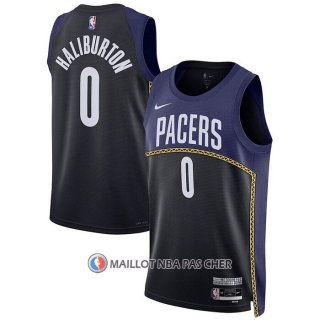 Maillot Indiana Pacers Tyrese Haliburton NO 0 Ville 2022-23 Bleu