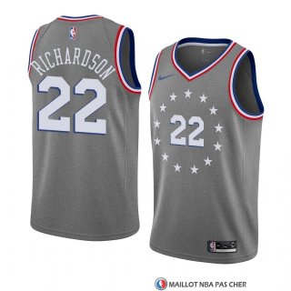 Maillot Philadelphia 76ers Malachi Richardson Ville 2018-19 Gris