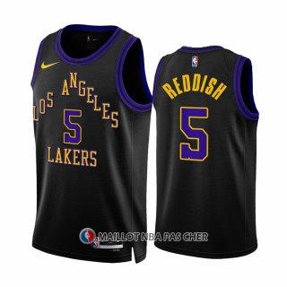 Maillot Los Angeles Lakers Cam Reddish NO 5 Ville 2023-24 Noir