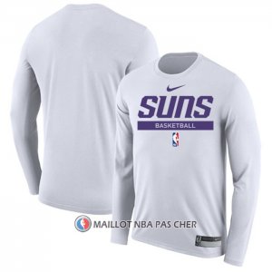Maillot Manches Longues Phoenix Suns Practice Performance 2022-23 Blanc