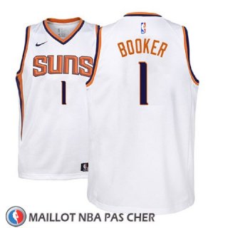 Maillot Enfant Phoenix Suns Devin Booker No 1 2017-18 Blanc