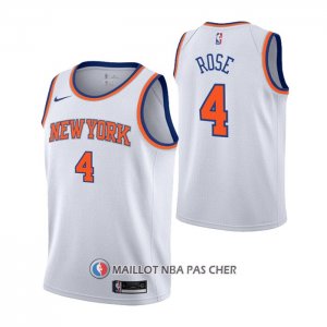 Maillot Enfant New York Knicks Derrick Rose NO 4 Association Blanc