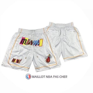 Short Miami Heat Ville Just Don 2022-23 Blanc