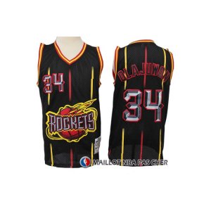 Maillot Houston Rockets Hakeem Olajuwon Noir