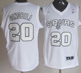 Maillot Ginobili San Antonio Spurs #20 Blanc