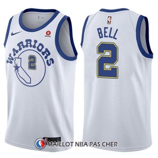Maillot Golden State Warriors Jordan Bell Hardwood Classic 2 2017-18 Blanc